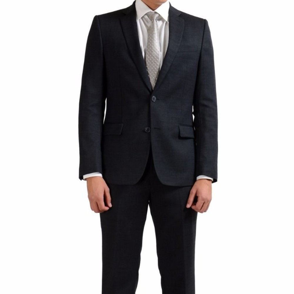 Versace Collection Wool Gray Two Button Men's Suit